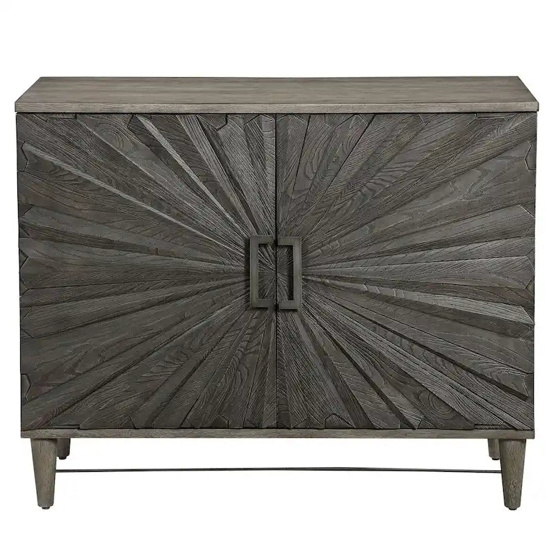 Engineered Wood 40 Charcoal Gray Contemporary Two Door Cabinet - image 1