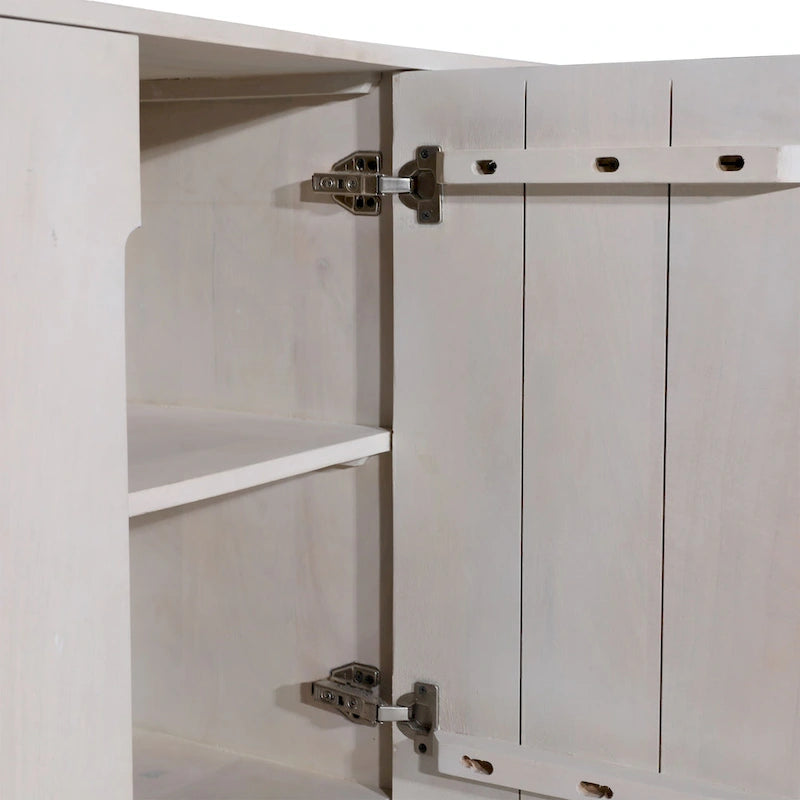 Wood Essex 39 Tall 4-Door Cabinet, White 39 in - image 7