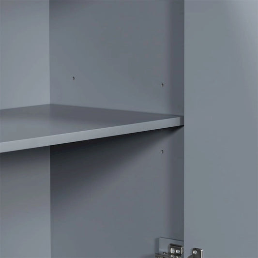 Wood 4-Door Cabinet with Metal Legs