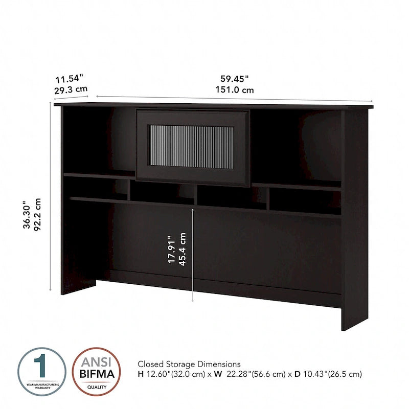 Cabot 60W Hutch by Bush Furniture