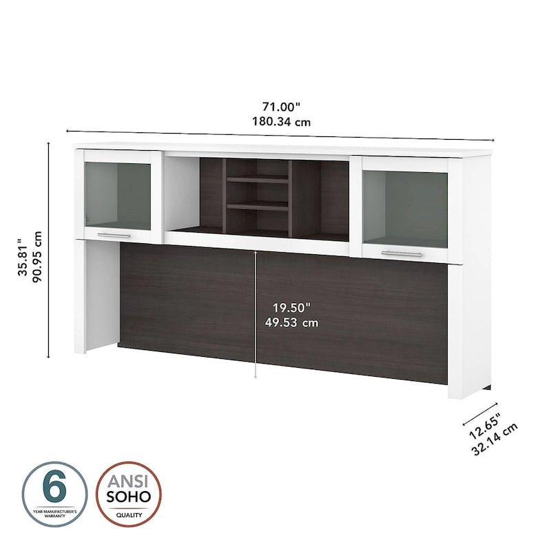 Bush Furniture Somerset Hutch for L-shaped Desk