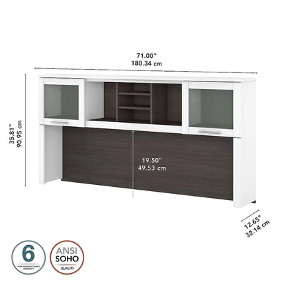 Bush Furniture Somerset Hutch for L-shaped Desk