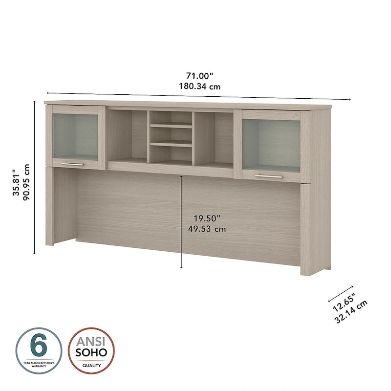 Bush Furniture Somerset Hutch for L-shaped Desk