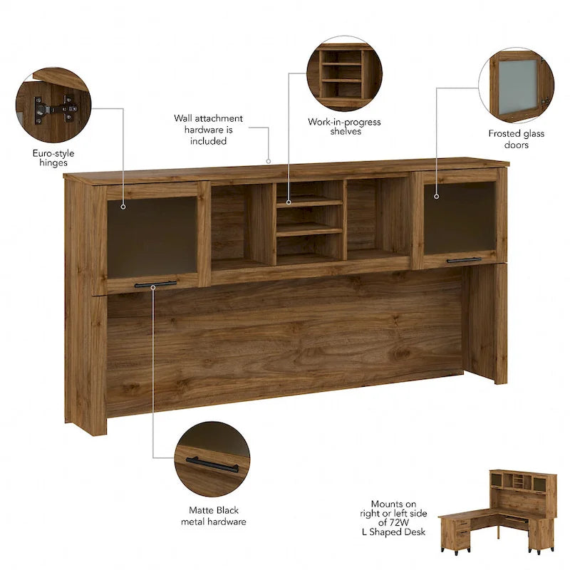 Bush Furniture Somerset Hutch for L-shaped Desk
