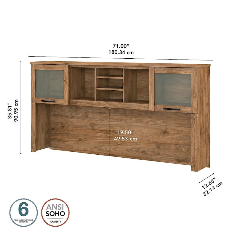 Bush Furniture Somerset Hutch for L-shaped Desk