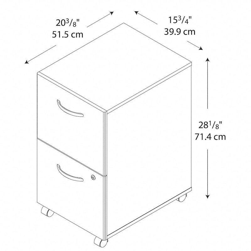 Series C 2 Drawer Mobile File Cabinet by Bush Business Furniture