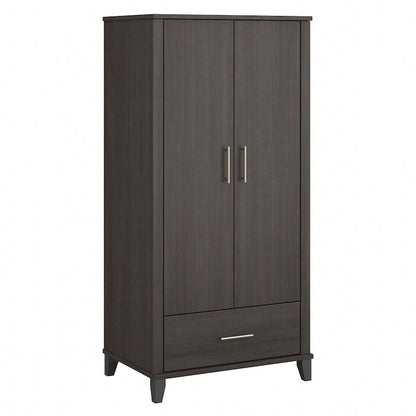 Somerset Tall Entryway Cabinet with Doors and Drawer by Bush Furniture