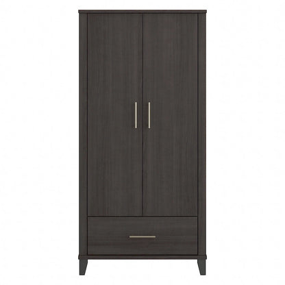 Somerset Tall Entryway Cabinet with Doors and Drawer by Bush Furniture
