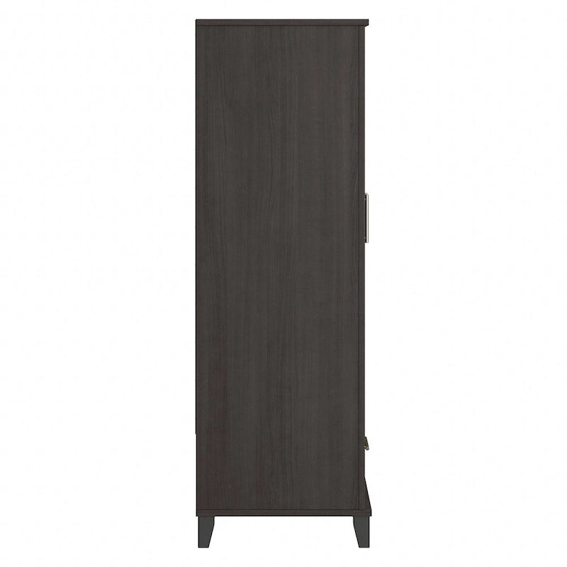 Somerset Tall Entryway Cabinet with Doors and Drawer by Bush Furniture