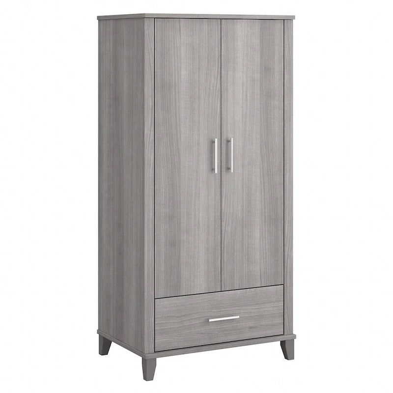 Somerset Tall Entryway Cabinet with Doors and Drawer by Bush Furniture