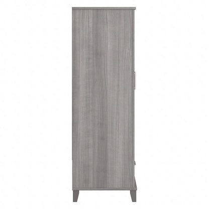 Somerset Tall Entryway Cabinet with Doors and Drawer by Bush Furniture
