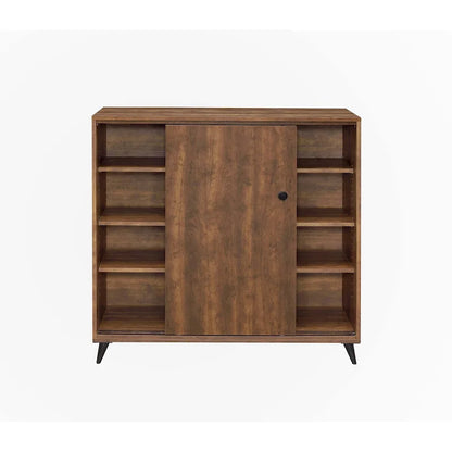 Oak Finish Shoe Cabinet