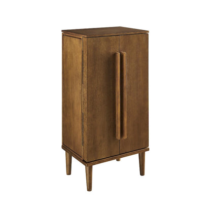 Solid Jewelry Armoire on Tapered Legs - 38 - Brown
