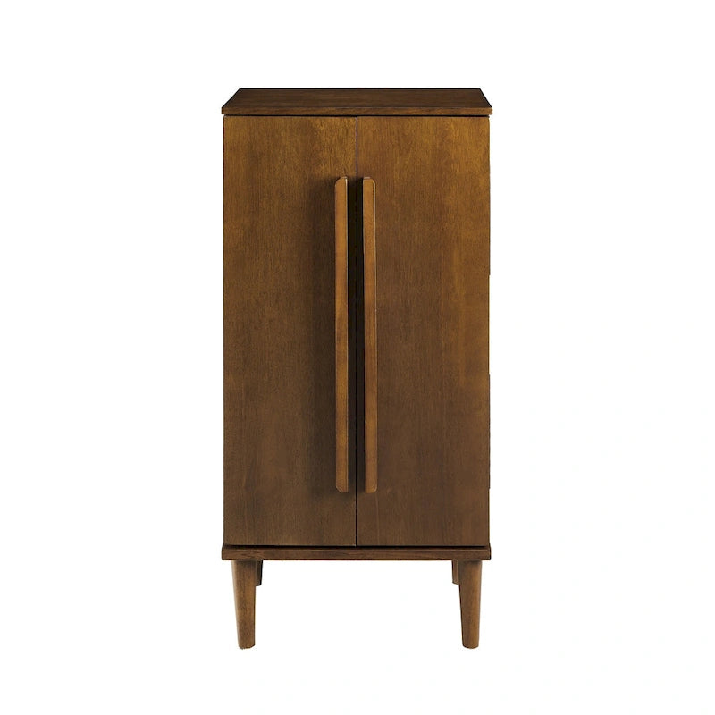Solid Jewelry Armoire on Tapered Legs - 38 - Brown