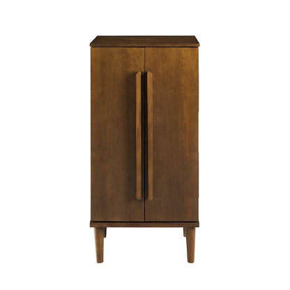 Solid Jewelry Armoire on Tapered Legs - 38 - Brown