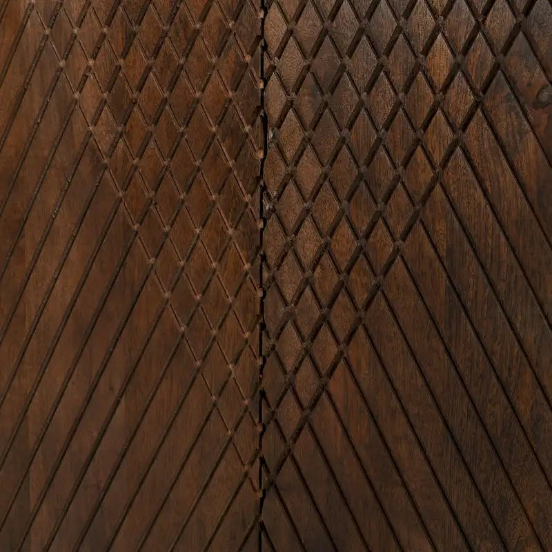 28W Accent Sideboard Cabinet with Storage with Fluted Design and Adjustable Shelf - N/A