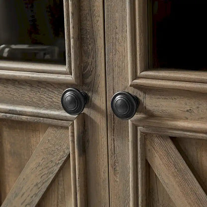 Farmhouse Sideboard Buffet Cabinet with Storage with 3 Doors, Kitchen Storage Cabinet, Coffee Bar Cabinet with Adjustable Shelf