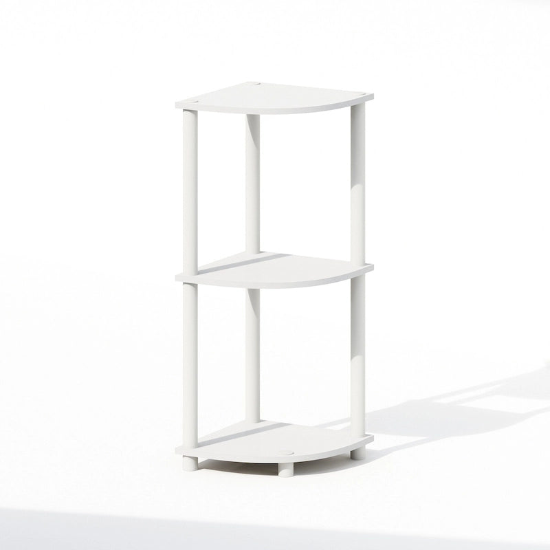 Furinno Turn-N-Tube 3-Tier Multipurpose Corner Shelf, Display Shelf