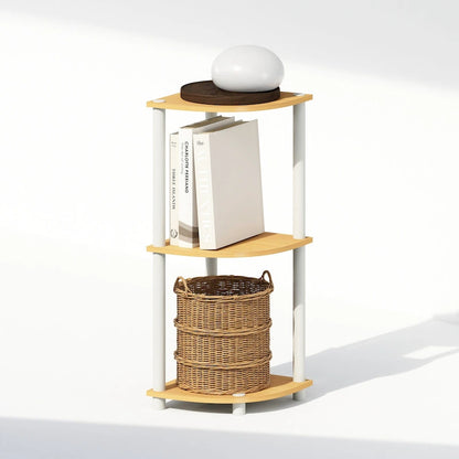Furinno Turn-N-Tube 3-Tier Multipurpose Corner Shelf, Display Shelf
