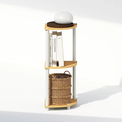 Furinno Turn-N-Tube 3-Tier Multipurpose Corner Shelf, Display Shelf