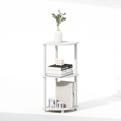 Furinno Turn-N-Tube 3-Tier Multipurpose Corner Shelf, Display Shelf