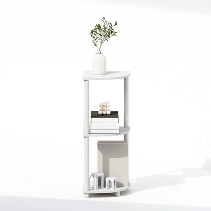 Furinno Turn-N-Tube 3-Tier Multipurpose Corner Shelf, Display Shelf
