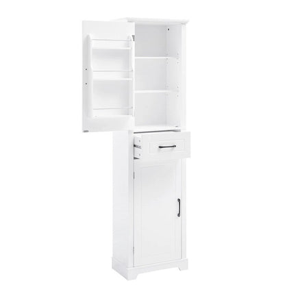 Freestanding Bathroom Storage Cabinet with 2 Doors and Adjustable Shelves