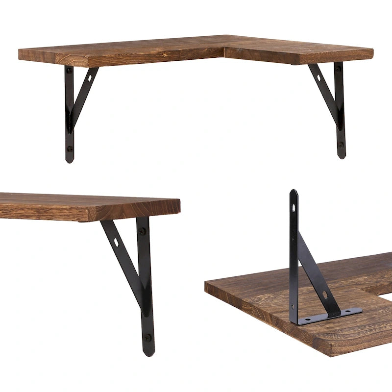 Wood Floating Shelves Set of XX, Wall Mounted Shelves for Bathroom Bedroom Living Room, and Kitchen Wall Decor 16*11.4in