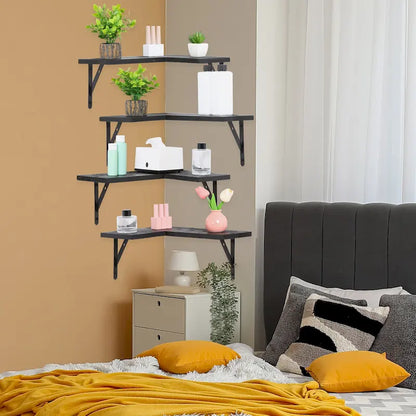 Wood Floating Shelves Set of XX, Wall Mounted Shelves for Bathroom Bedroom Living Room, and Kitchen Wall Decor 16*11.4in