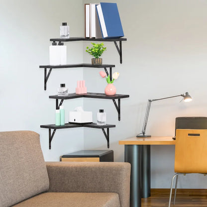 Wood Floating Shelves Set of XX, Wall Mounted Shelves for Bathroom Bedroom Living Room, and Kitchen Wall Decor 16*11.4in