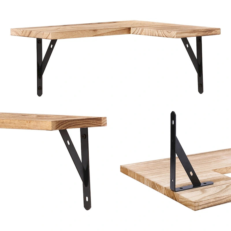 Wood Floating Shelves Set of XX, Wall Mounted Shelves for Bathroom Bedroom Living Room, and Kitchen Wall Decor 16*11.4in