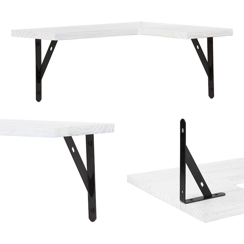 Wood Floating Shelves Set of XX, Wall Mounted Shelves for Bathroom Bedroom Living Room, and Kitchen Wall Decor 16*11.4in