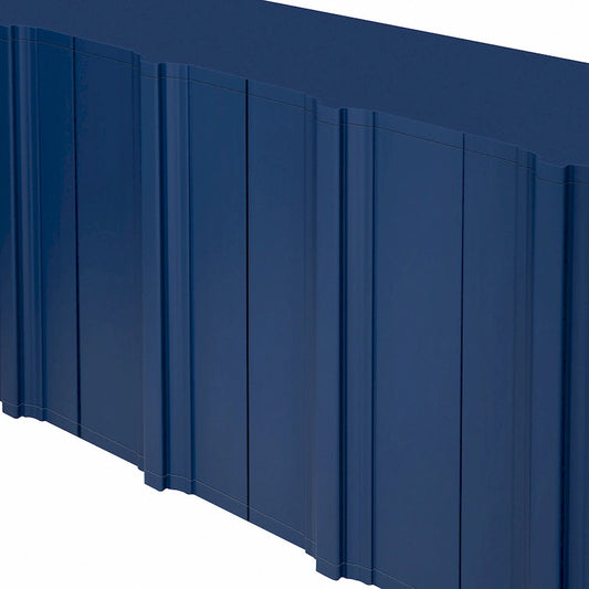 Sophisticated 4-Door Sideboard Adorned with Intricate Linear Accents and Luxurious Multi-Layered Pine Veneer Design Elements