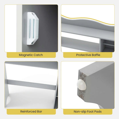 Costway Over the Toilet Storage Cabinet with Toilet Paper Holder