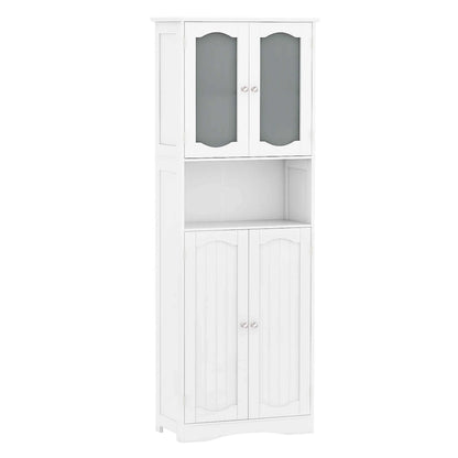 Costway 64.5 Tall Bathroom Cabinet with Tempered Glass Doors - See Details
