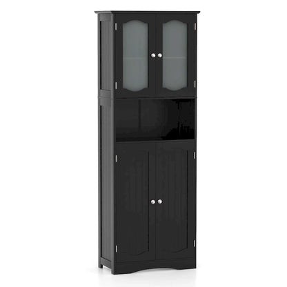 Costway 64.5 Tall Bathroom Cabinet with Tempered Glass Doors - See Details