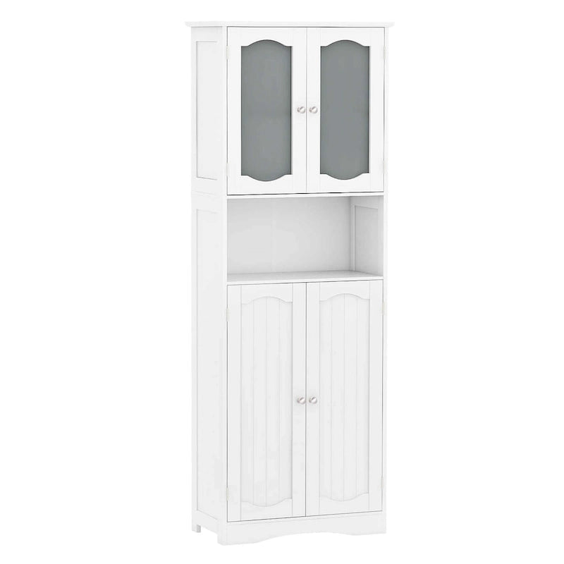 Costway 64.5 Tall Bathroom Cabinet with Tempered Glass Doors - See Details