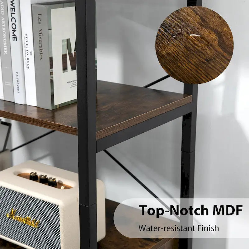 Industrial Bookcase with File Cabinet Drawers