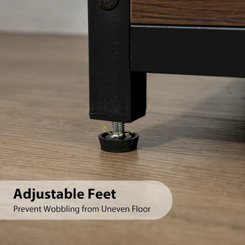 Industrial Bookcase with File Cabinet Drawers