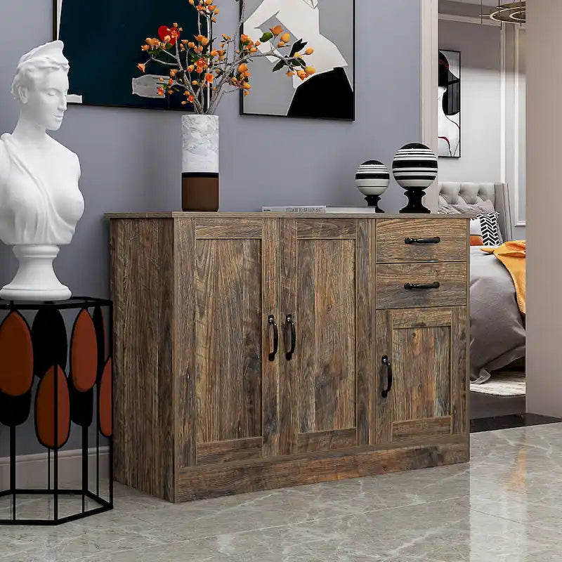 43.3 Inch Modern Wood Buffet Sideboard with 2 doors