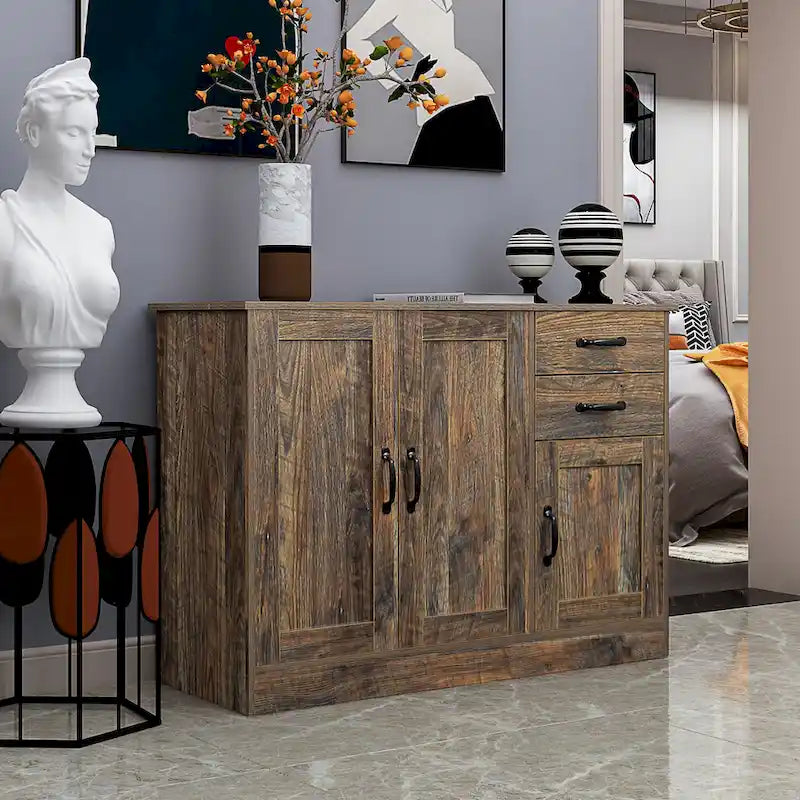 43.3 Inch Modern Wood Buffet Sideboard with 2 doors