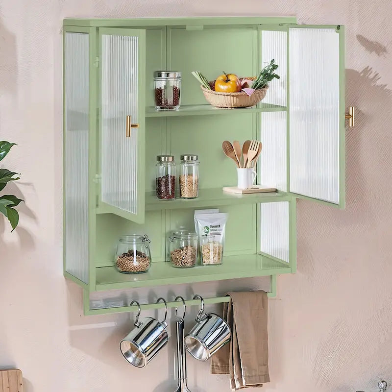 23.62Glass Doors Modern Two-door Wall Cabinet