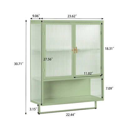 23.62Glass Doors Modern Two-door Wall Cabinet