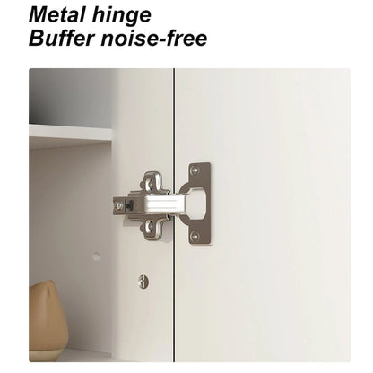 Timechee 4 Door White Wooden Entryway Shoes Storage Cabinet