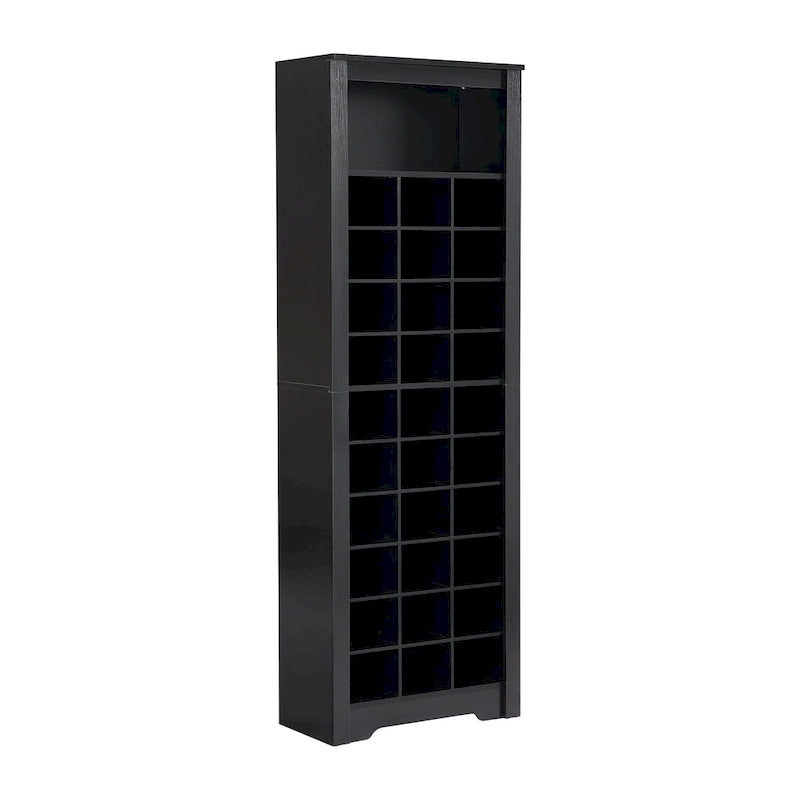 Modern Free Standing 30 Shoe Cubby Tall Cabinet