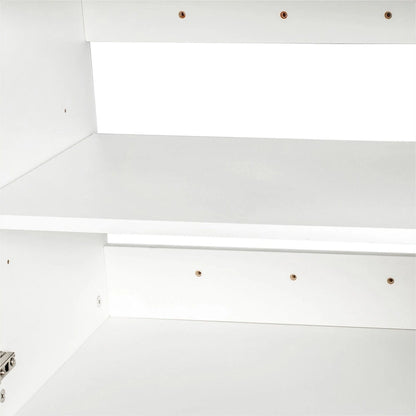 Stackable Storage Cabinet, White