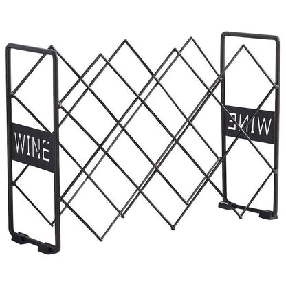 Metal Countertop Wine Storage Rack Bottle Holder, Pewter