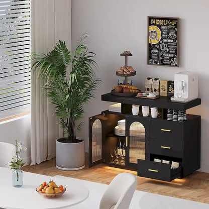 39Wide Sideboard With LED Light - N/A