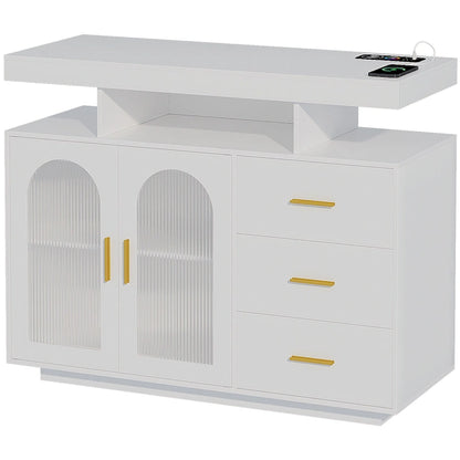 39Wide Sideboard With LED Light - N/A