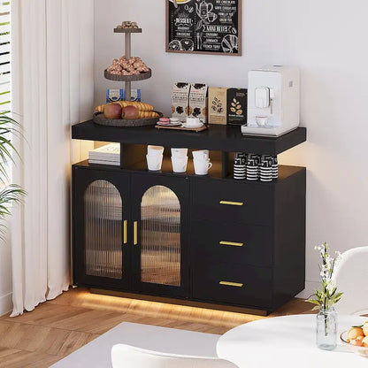 39Wide Sideboard With LED Light - N/A